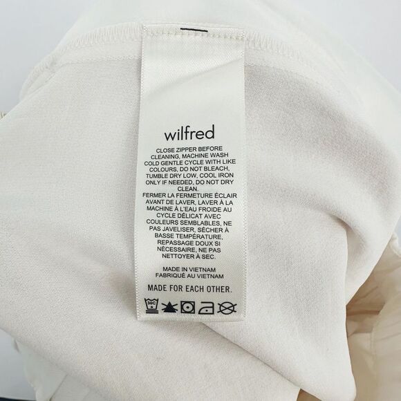 Aritzia Wilfred Drawstring Zip Crop Jogger Pants in Ecru Cream Women's 6 - Picture 8 of 9